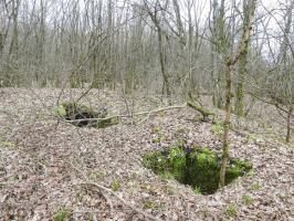 Ligne Maginot - SCHEIDE 5 - (Blockhaus pour arme infanterie) - L'emplacement de la tourelle FT17 à l'avant.