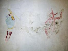 Ligne Maginot - FORT DUCROT - (PC de Secteur) - Fresque en cours de restauration
Elle représente les progrès de l'artillerie, ici une bombarde