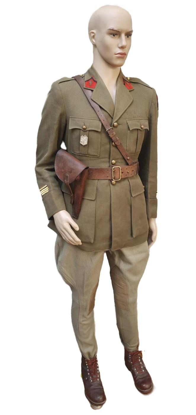 Ligne Maginot - 96 Régiment d'artillerie de montagne (96° RAM) - Tenue du CE Gaudin Jean, commandant le 2° Groupe