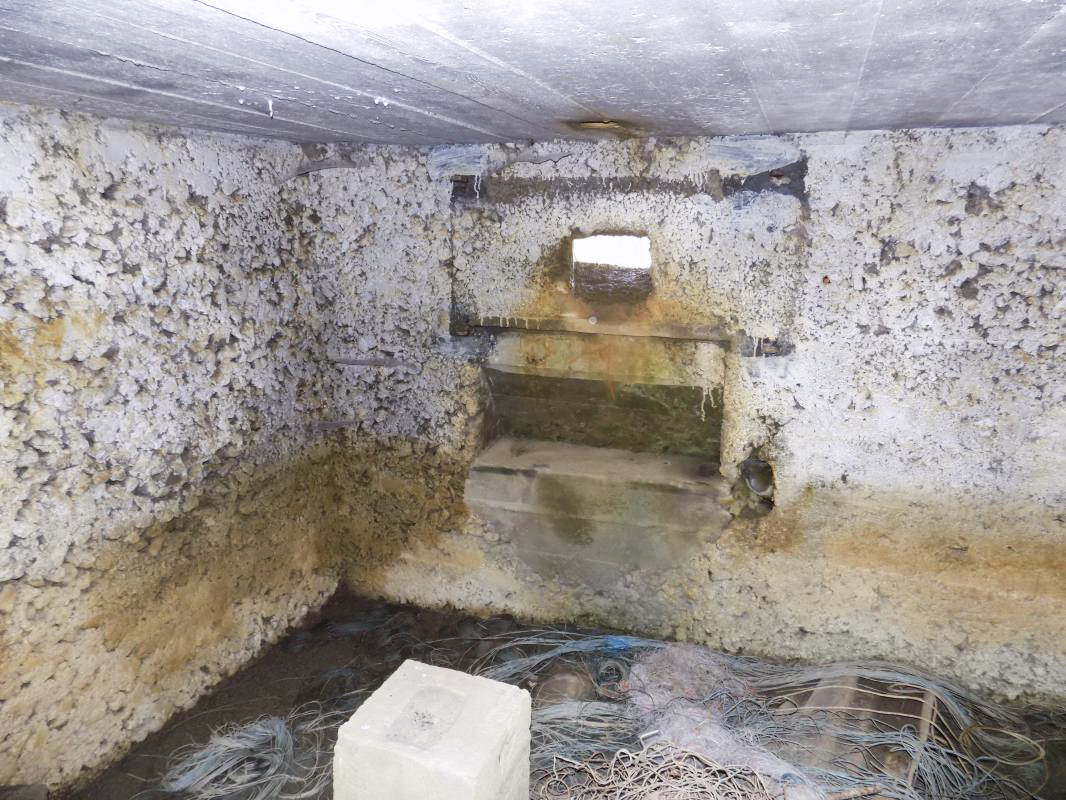 Ligne Maginot - 29A - LES BAUCHES SUD - (Blockhaus pour arme infanterie) - Face frontale, créneau Hotchkiss gauche - R Tucker