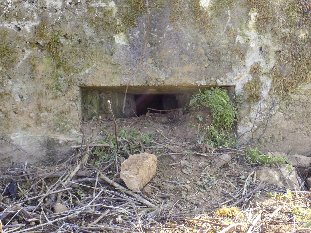 Ligne Maginot - 32A - RUISSEAU DU RIGEL - (Blockhaus pour arme infanterie) - Face frontale, créneau Hotchkiss droite