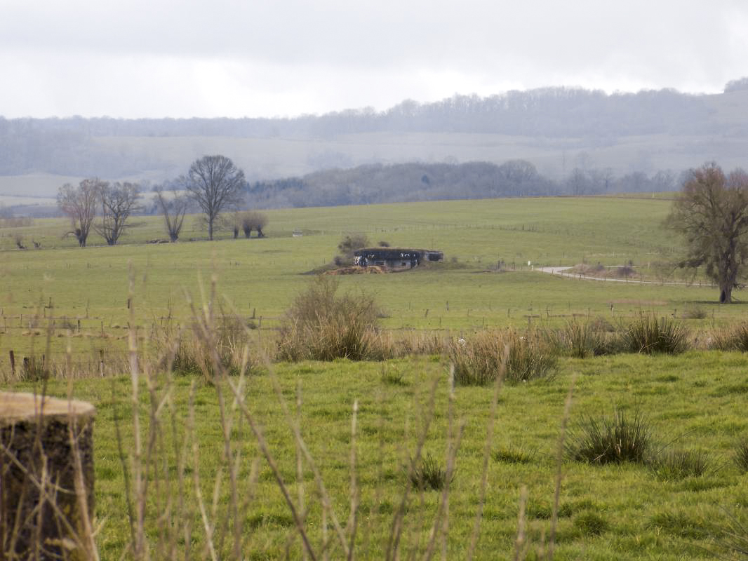 Ligne Maginot - 49 - LES BAUCHES NORD - (Blockhaus pour arme infanterie) - Vue vers sud-est: A97 Epinette - R Tucker
