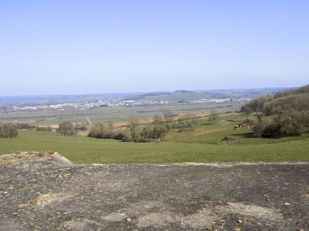 Ligne Maginot - LE CHENELET CENTRE - (Blockhaus pour canon) - Vue frontale vers le nord-est: Carignan/Blagny
