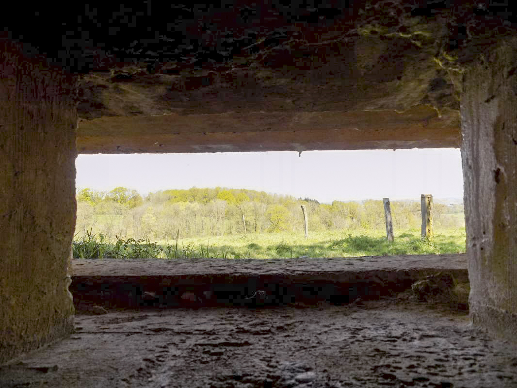 Ligne Maginot - P - FOND DE NOE NORD - (Blockhaus pour canon) - Vu du créneau Hotchkiss gauche