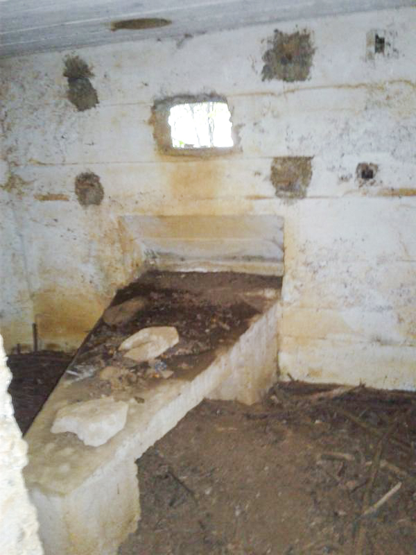 Ligne Maginot - 66TER - BOIS LE SART NORD - (Blockhaus pour arme infanterie) - Intérieur du bloc.
Créneau central pour mitrailleuse