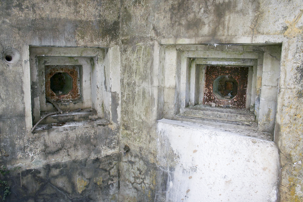 Ligne Maginot - MOLVANGE - A9 - (Ouvrage d'artillerie) - Entrée des munitions
Deux créneaux FM de gauche - Michel Teiten