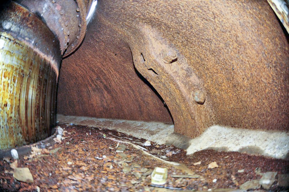 Ligne Maginot - MOLVANGE - A9 - (Ouvrage d'artillerie) - Bloc 2
Tourelle de mitrailleuses
L'avant cuirasse de la tourelle