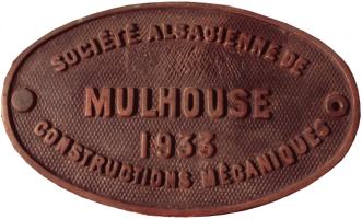 Ligne Maginot - Société Alsacienne de Construction Mécanique (Moteurs) (SACM-SSCM) - Retenue de Hoste - Local des siphons 
Système de commande des siphons
Plaque constructeur SACM