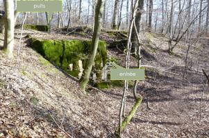 Ligne Maginot - HERBITZHEIM 30 - (Abri) - Au milieu l'entrée, en haut à gauche le puits