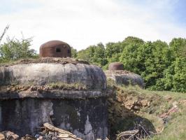 Ligne Maginot - FRESNOIS - (Casemate d'infanterie - Double) - Face frontale, cloche AM et cloche GFM