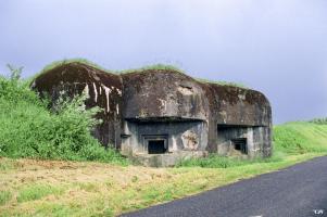Ligne Maginot - MY1 - VILLY OUEST - (Casemate d'artillerie) - Vue sur l'embrasure pour canon de 75mm