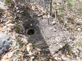 Ligne Maginot - PLANET - (Ouvrage d'infanterie) - Socle du wc extérieur