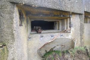Ligne Maginot - MB21 - (Blockhaus pour canon) - Le créneau de tir.