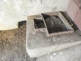 Ligne Maginot - CB160 - INGLANGE NORD - (Blockhaus pour canon) - Un puits de blocage de la bêche du canon de 25 AC.