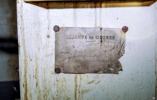 Ligne Maginot - FERMONT - A2 - (Ouvrage d'artillerie) - Bloc 5
Étiquette du tube de 81 de rechange