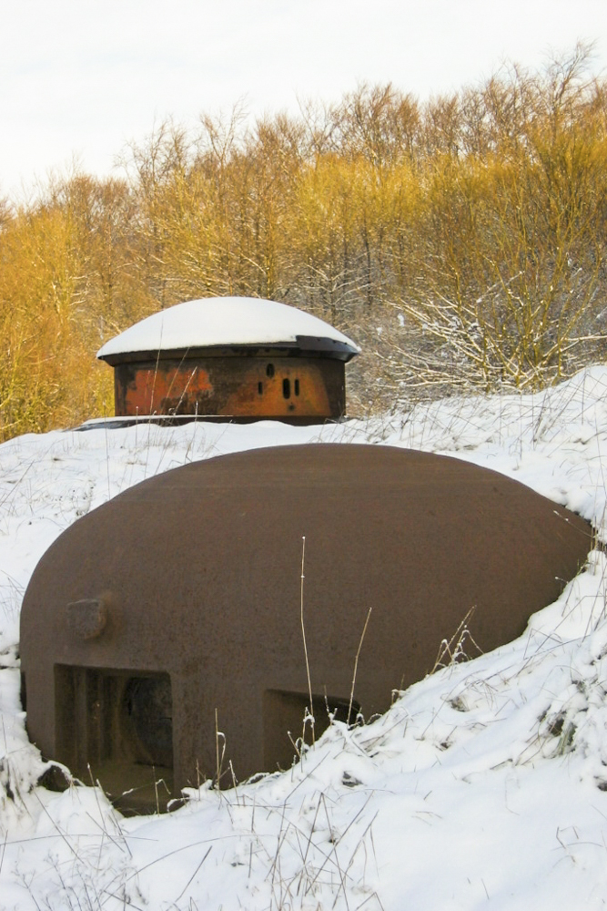 Ligne Maginot - MOLVANGE - A9 - (Ouvrage d'artillerie) - Bloc 6
Tourelle mitrailleuse en position de tir au-dessus de la cloche JM