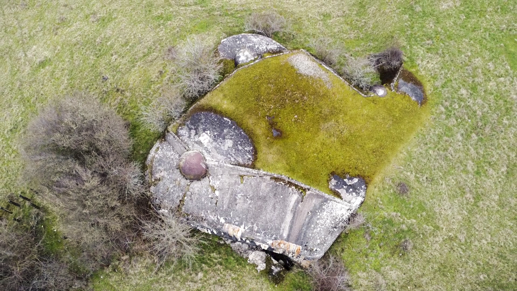 Ligne Maginot - FOUR A CHAUX - FAC - (Ouvrage d'artillerie) - Bloc 6
Vue aérienne d'ensemble
 - J.Luc