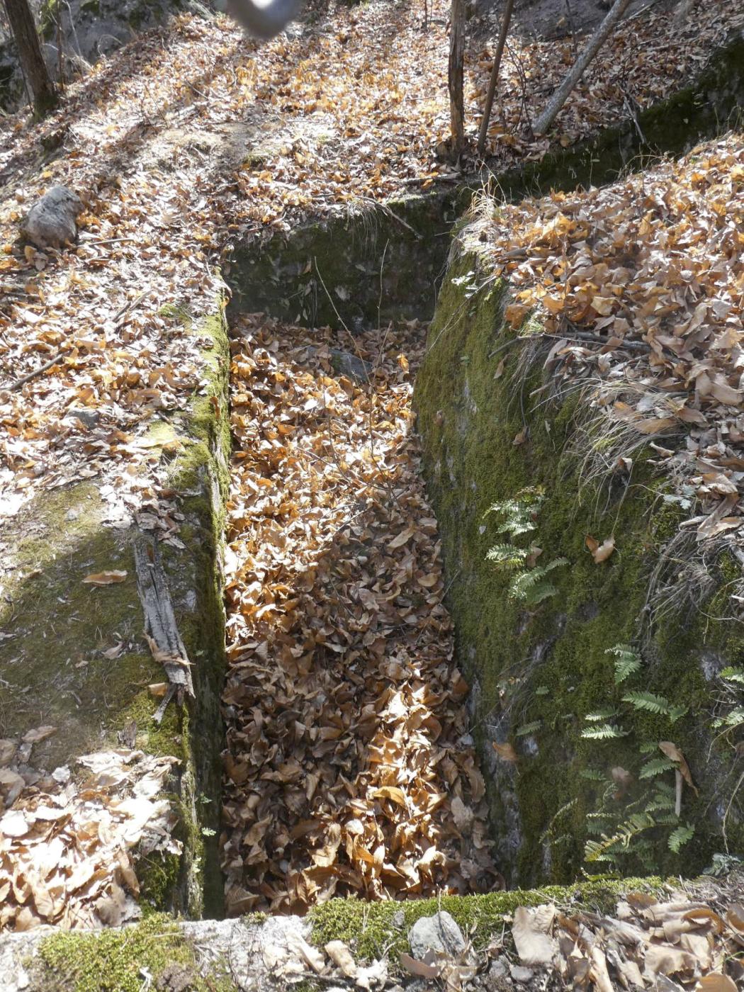 Ligne Maginot - PLANET - (Ouvrage d'infanterie) - Tranchée sud est
1. Extrémité de la tranchée au niveau de Planet 5 - ELLENA Daniel - CUNY Philippe