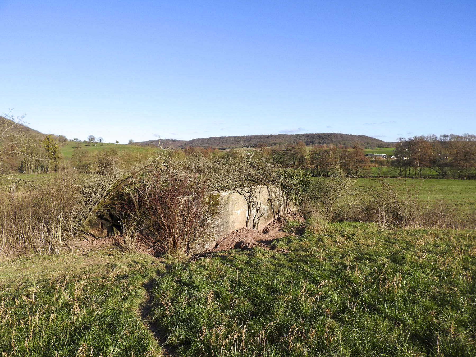 Ligne Maginot - MOULIN BAS SUD - (Blockhaus pour canon) - Le blockhaus est en grande partie remblayée - STENGER Mathieu