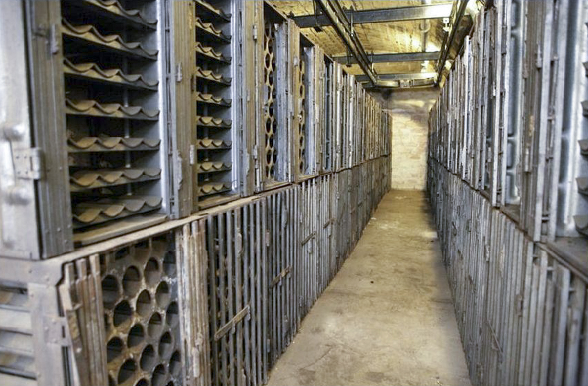 Ligne Maginot - Ouvrage d'artillerie de FERMONT - Bloc 4
Magasin M2
Châssis mle 34 pour le transport des munitions de 75