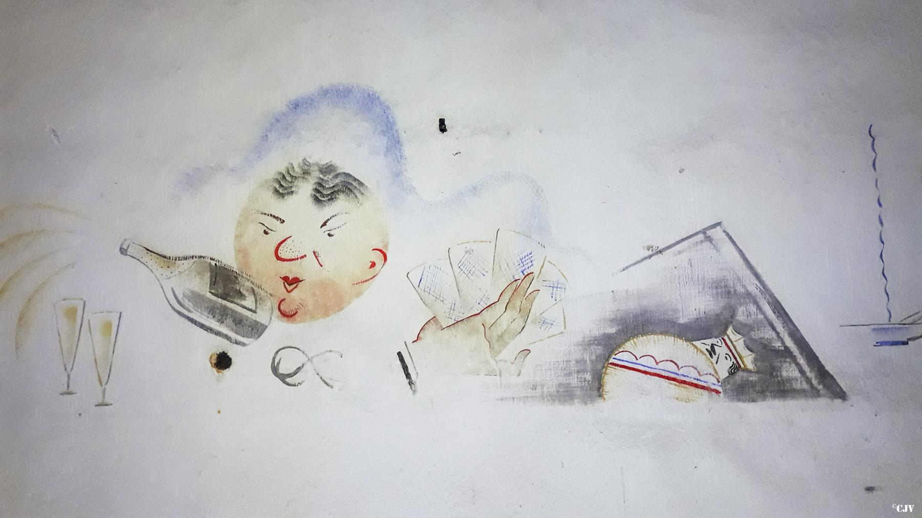 Ligne Maginot - FERMONT - A2 - (Ouvrage d'artillerie) - Foyer de la troupe
Peinture murale - Lia VERMEULEN