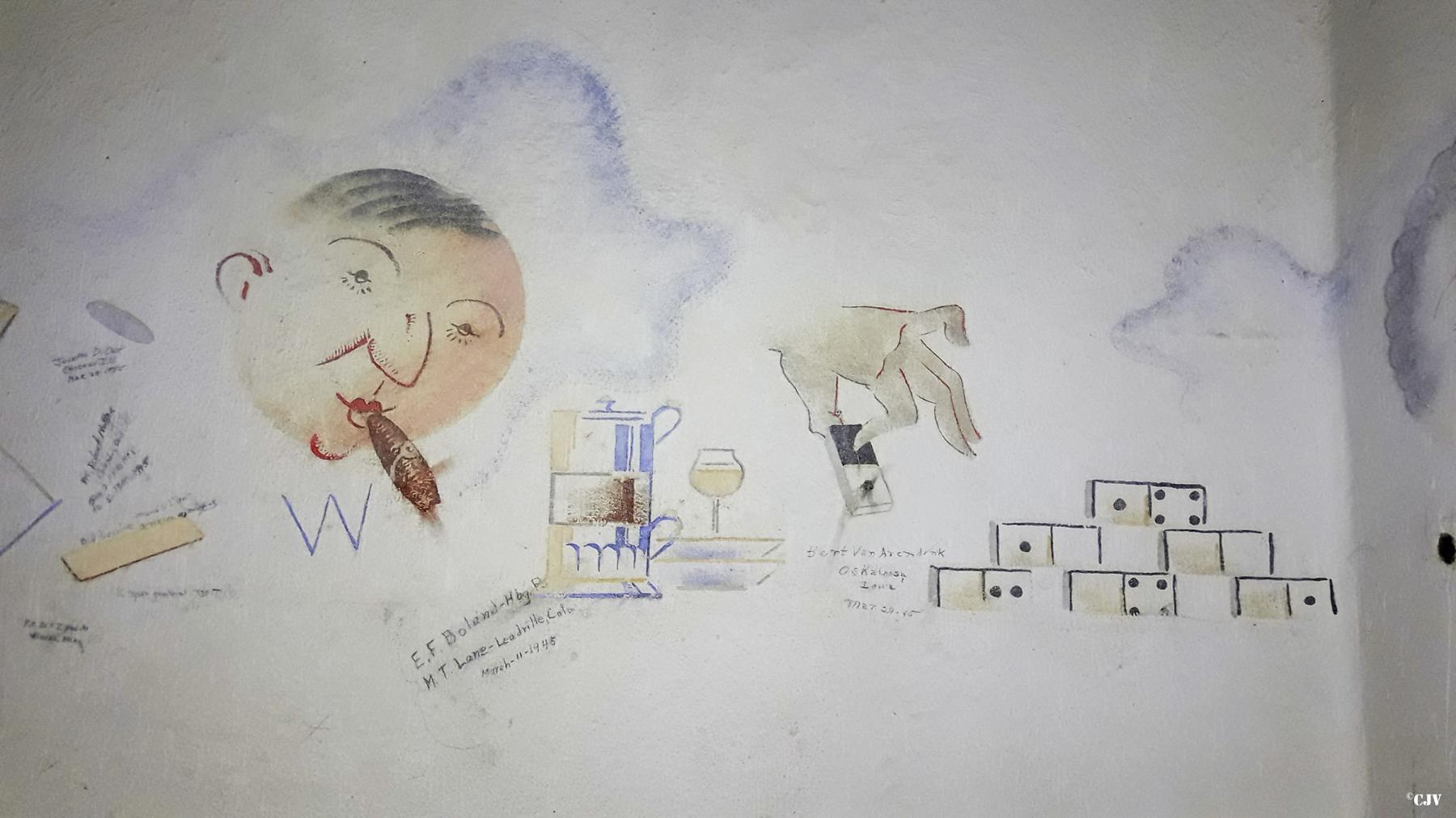 Ligne Maginot - FERMONT - A2 - (Ouvrage d'artillerie) - Foyer de la troupe
Peinture murale - Lia VERMEULEN