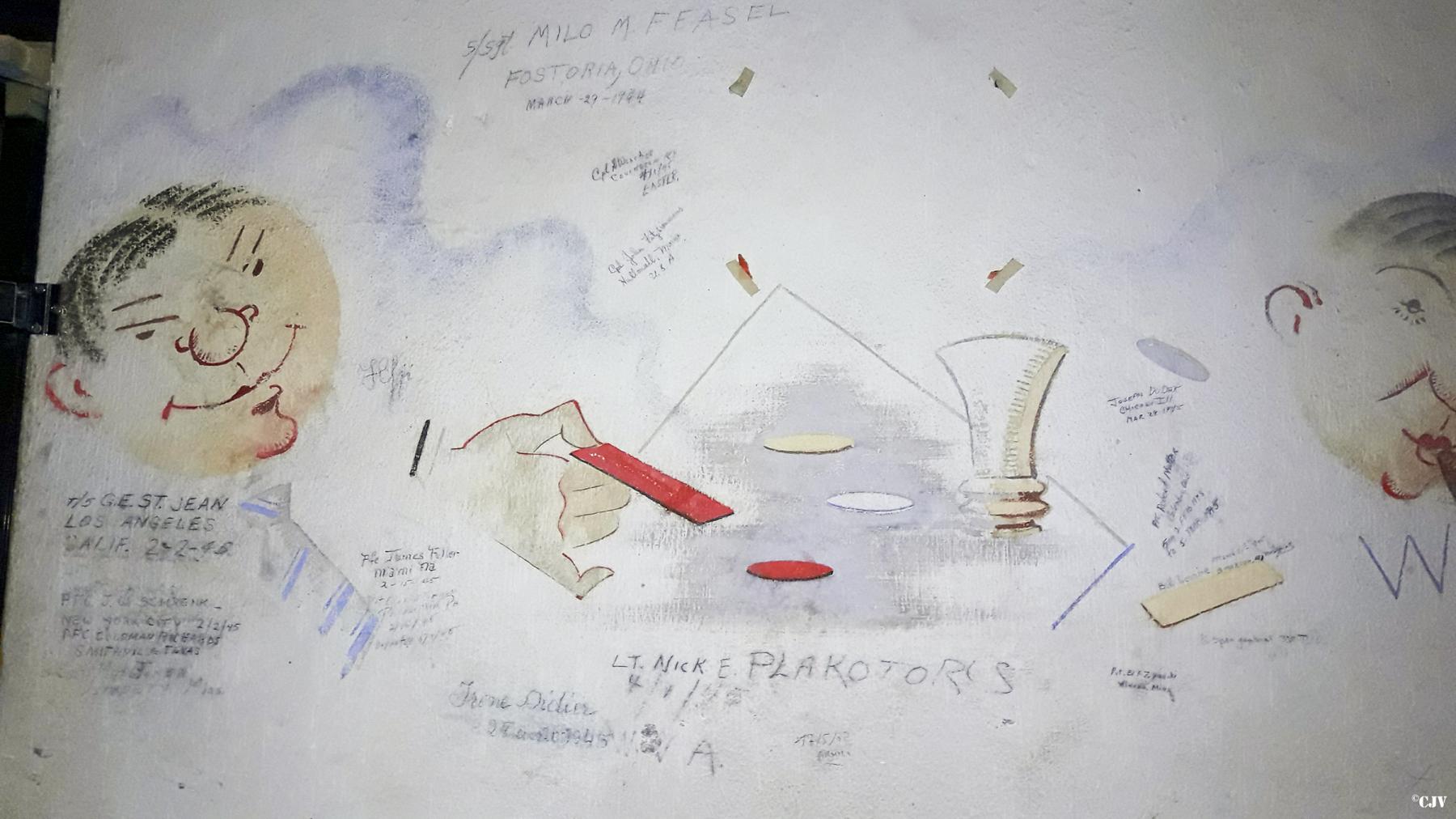 Ligne Maginot - FERMONT - A2 - (Ouvrage d'artillerie) - Foyer de la troupe
Peinture murale - Lia VERMEULEN