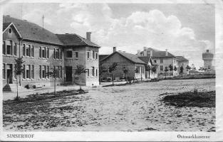 Ligne Maginot - LEGERET - (Camp de sureté) - Carte allemande avec le marquage Ostmarkkaserne
Les deux bâtiments de compagnie et la cuisine réfectoire au centre