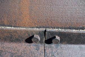 Ligne Maginot - ROCHONVILLERS - A8 - (Ouvrage d'artillerie) - Bloc 2
Repères pour l'assemblage de la gouttière sur la calotte