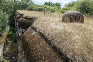 Ligne Maginot - ROCHONVILLERS - A8 - (Ouvrage d'artillerie) - Bloc 5
Les dessus du bloc avec son unique cloche GFM
