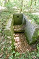 Ligne Maginot - LANING 4 - (Cuve pour arme d'infanterie) - L'intérieur avec support pour l'arme       