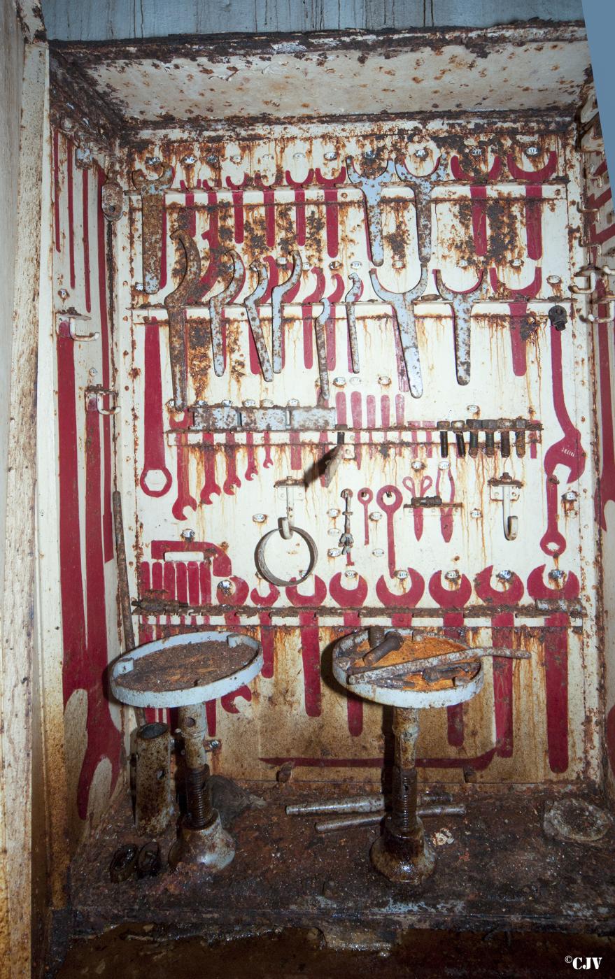 Ligne Maginot - ROCHONVILLERS - A8 - (Ouvrage d'artillerie) - Bloc 2
L'armoire à outillage de la tourelle