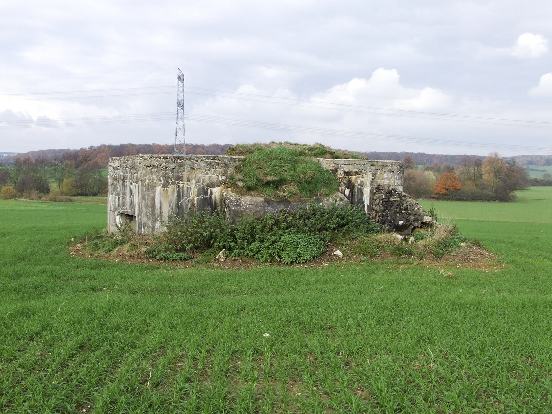 Ligne Maginot - M71B - (Blockhaus pour arme infanterie) - La façade arrière et son entrée protégée. - STENGER Mathieu