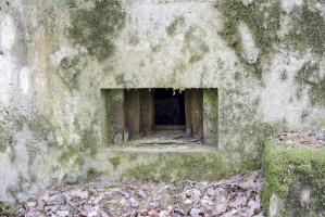 Ligne Maginot - CB203 - OBERHEIDE 05 - (Blockhaus pour arme infanterie) - Vue extérieure du créneau