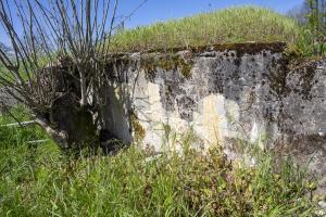 Ligne Maginot - CAMP DE ZIMMING 2 - (Blockhaus pour arme infanterie) - Le blockhaus est partiellement remblayé
Le créneau n'est pas visible