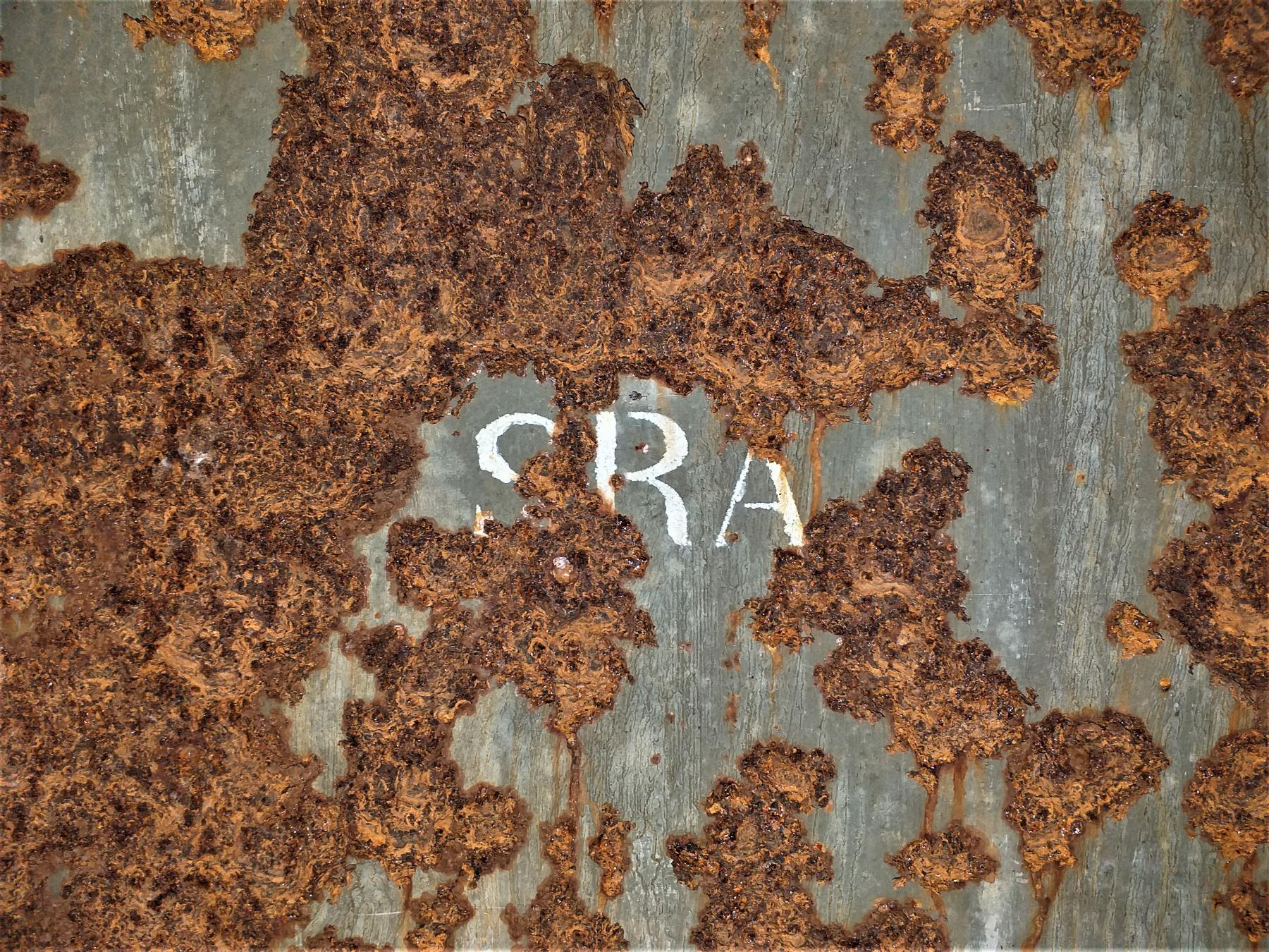 Ligne Maginot - REIMERSWILLER - (PC) - Inscription SRA (Service de Renseignements de l'Artillerie) sur l'une des portes - Gregory Fuchs