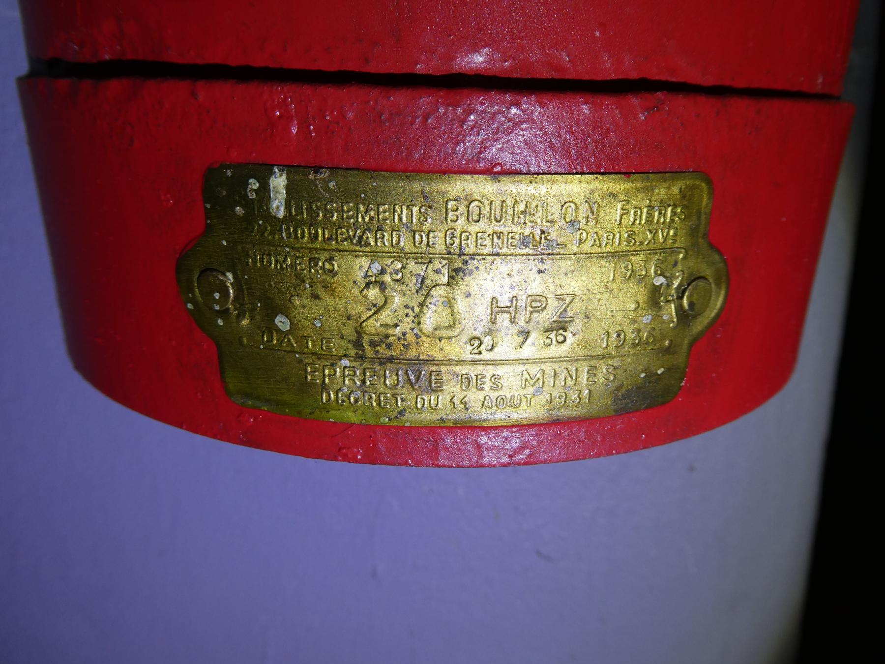Ligne Maginot - Etablissements BOUILLON Frères (BOUILLON) - Extincteur BOUILLON Frères à mousse