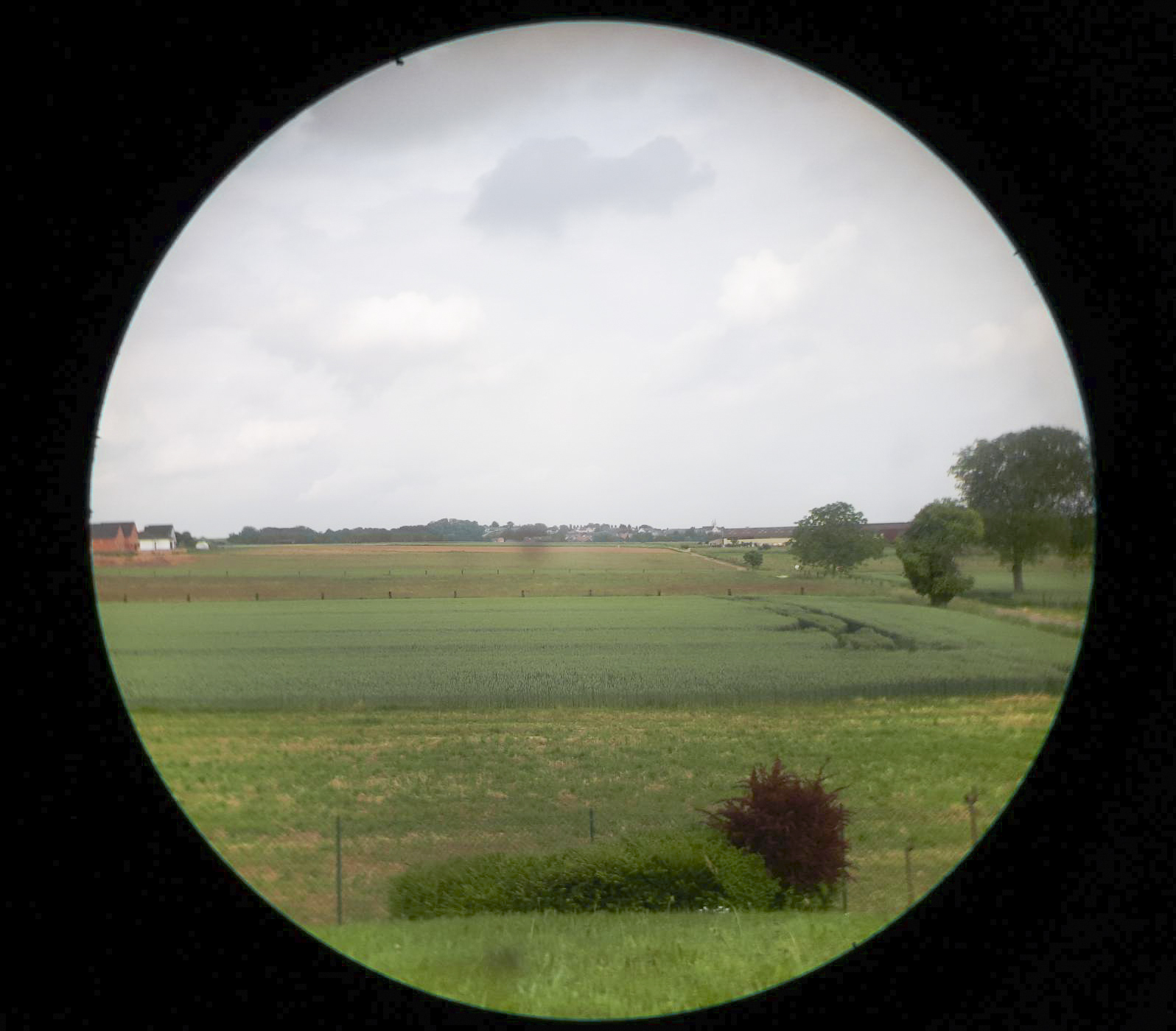 Ligne Maginot - OBERROEDERN SUD - RIEFFEL - (Casemate d'infanterie - Double) - Vue depuis le périscope