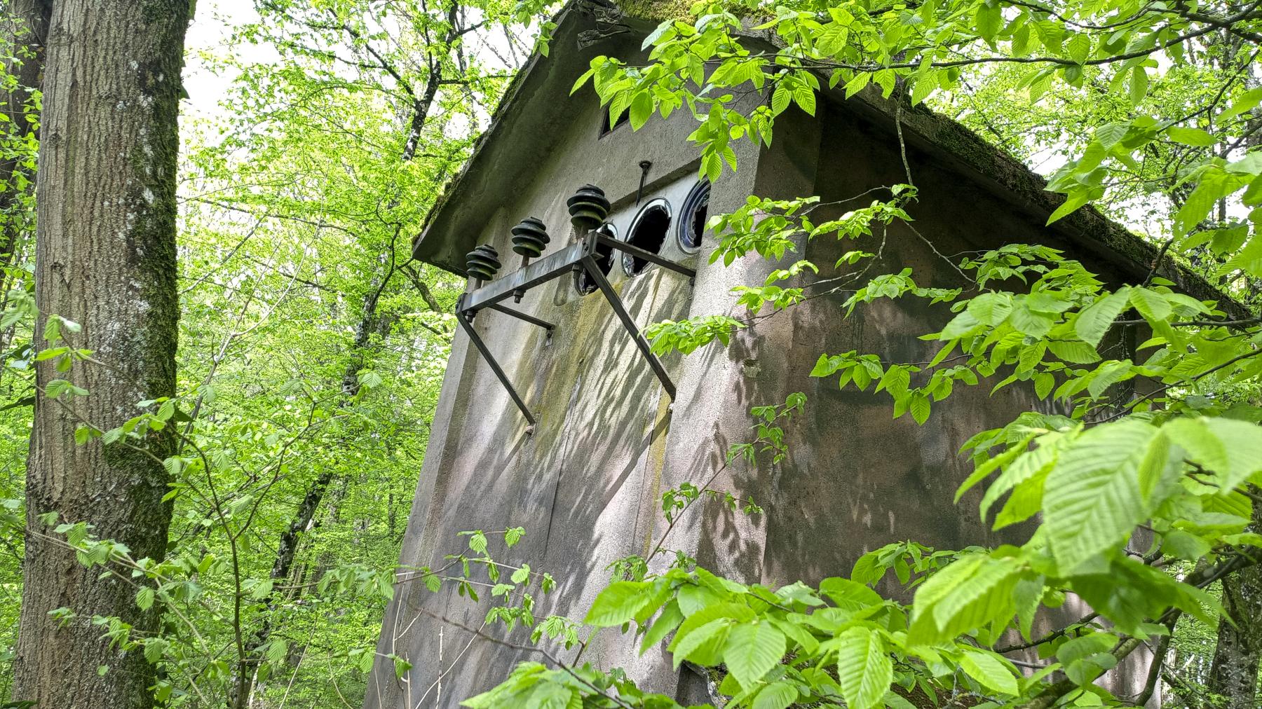 Ligne Maginot - OBERHEIDE - A14 - (Ouvrage d'infanterie) - Transformateur extérieur
Les isolateurs des cables - Marc Fossoul