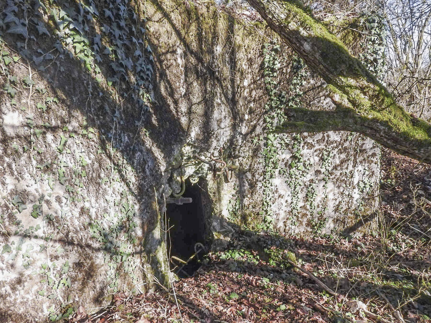 Ligne Maginot - BB305 - (Blockhaus pour arme infanterie) - Le créneau est détruit. - STENGER Mathieu