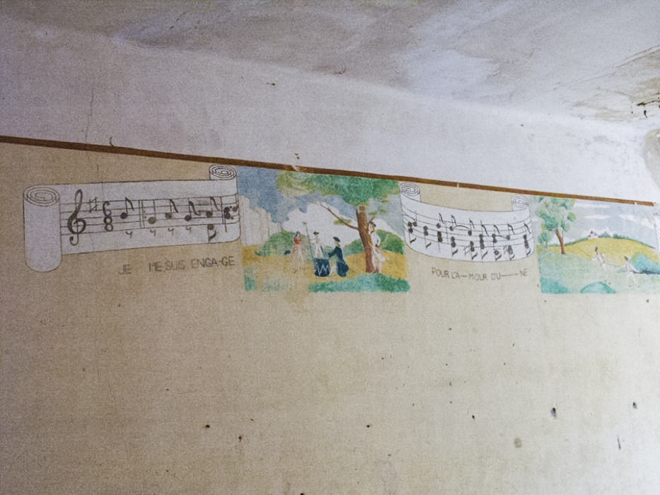 Ligne Maginot - LEMBACH - (Camp de sureté) - Peinture murale
Chanson 'Je me suis engagé pour l'amour d'une blonde'