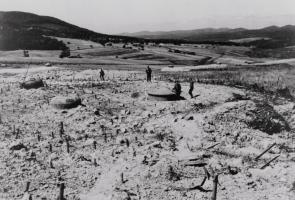 Ligne Maginot - HOCHWALD - (Ouvrage d'artillerie) - Bloc 14
Les dessus après les combats
Photo d'origine allemande