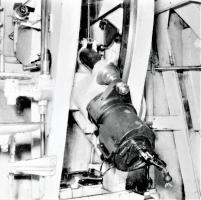 Ligne Maginot - Canon-obusier de 75 mm modèle 1932 sous casemate (75 32) - Ouvrage de Fermont bloc 4
Tube dotée d'une culasse Nordenfeld
Culasse fermée