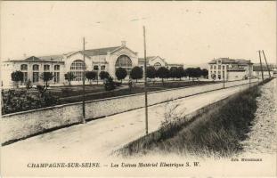 Ligne Maginot - SCHNEIDER-WESTINGHOUSE (SW) - Le Matériel électrique SW - Schneider-Westinghouse 
Les usines de Champagne sur Seine ou ont été produits les matériels SW équipant la ligne Maginot. 

Carte postale
