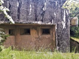 Ligne Maginot - LEMBACH - (Ouvrage d'infanterie) - Bloc 1
Les créneaux pour 2 JM et un canon de 47