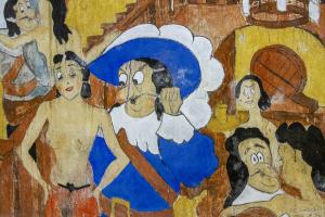 Ligne Maginot - SCHOENENBOURG - (Ouvrage d'artillerie) - Bloc 1
Détail de la peinture murale des mousquetaires