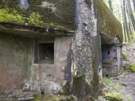 Ligne Maginot - GUNSTHAL COL OUEST - (Blockhaus pour arme infanterie) - Créneau FM principal et porte d'entrée