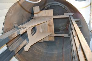 Ligne Maginot - 84 - CHEMIN CREUX - (Casemate d'infanterie - Double) - La cloche GFM type B en cours de restauration