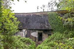 Ligne Maginot - HATTEN - O1 - (Observatoire d'artillerie) - Façade de l'observatoire recouverte par la végétation 