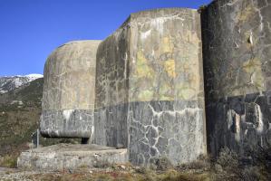 Ligne Maginot - RIMPLAS (RS) - (Ouvrage d'artillerie) - Bloc 1
Reste du camouflage d'origine sur la façade sud